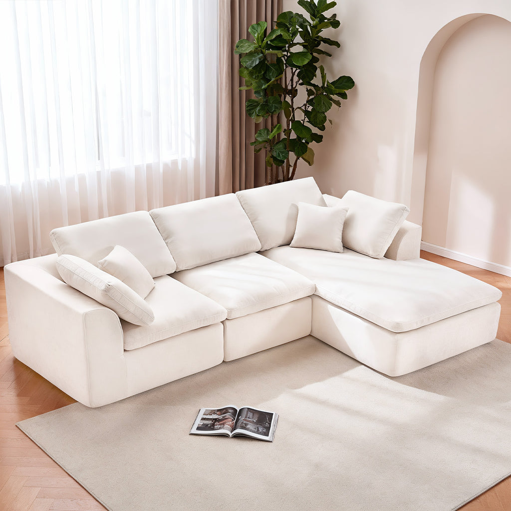 110.24" L-Shaped Cloud Couches