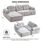 104.33" L-Shape Boneless Couch