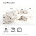 110.24" L-Shaped Cloud Couches