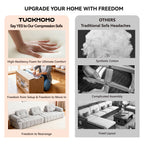 104.33" L-Shape Boneless Couch