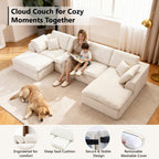 137.8" Large Sectional Couches for Living Room