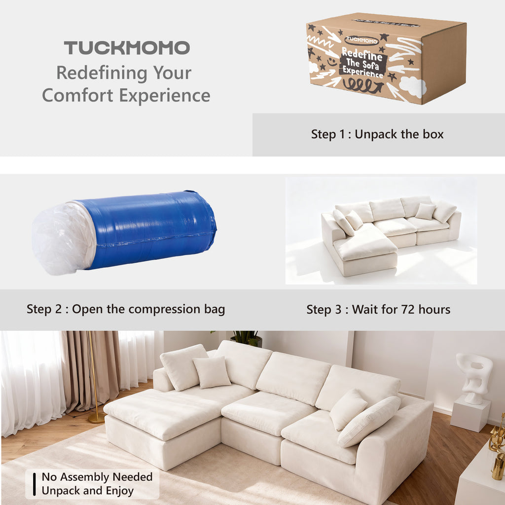 110.24" L Shaped Sectional Couch