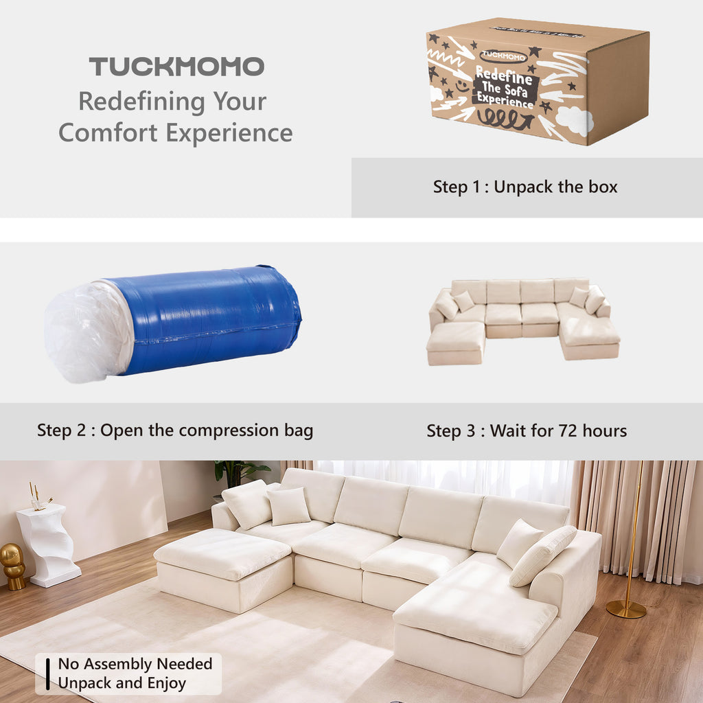 137.8" Large Sectional Couches for Living Room