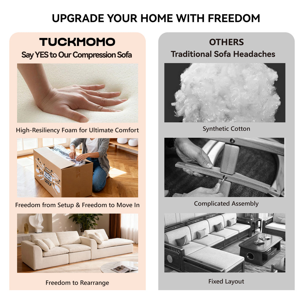 110.24" L-Shaped Cloud Couches