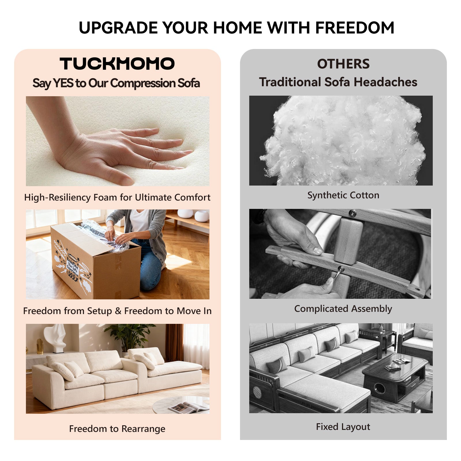 110.24" L-Shaped Cloud Couches